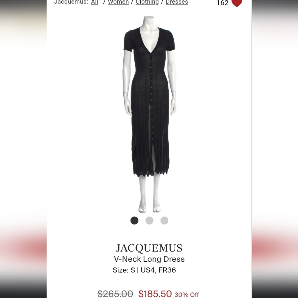 ISO IN SEARCH OF JACQUEMUS V-Neck Long Dress XS OR SMALL